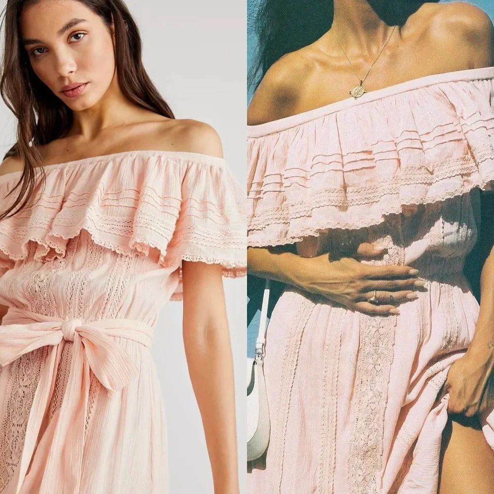 Spell Cassie Lace Gown in Petal Size XL NWT $299 - Picture 10 of 12